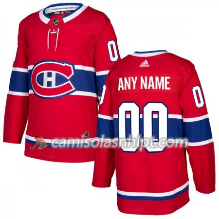 Camisola Montreal Canadiens Personalizado Adidas 2017-2018 Vermelho Authentic - Homem